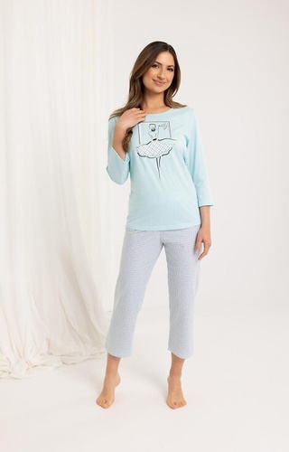 Dámské pyžamo Regina 716 M tyrkysové