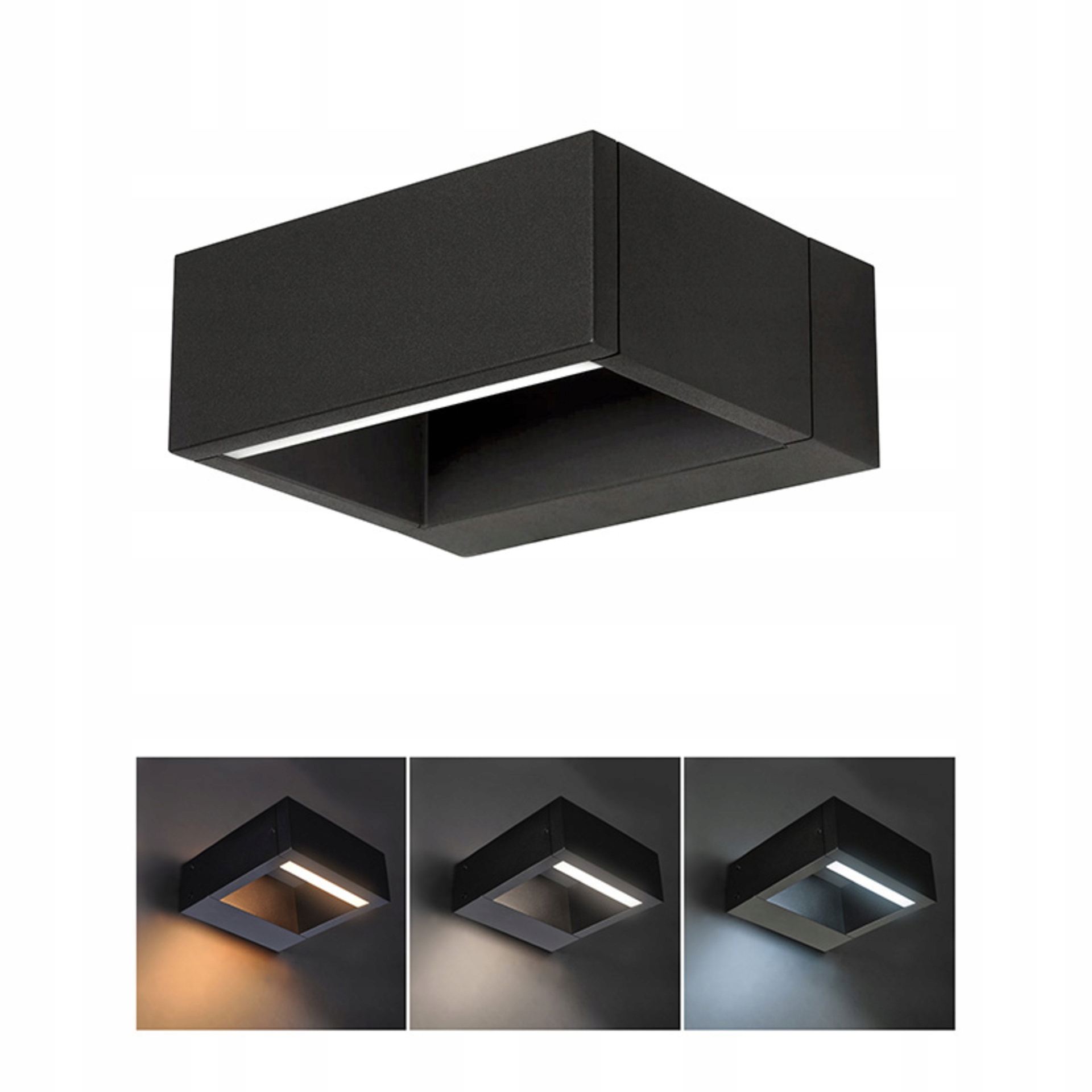 Solight Led venkovní nástěnné svítidlo Ragusa 7W 3 Cct IP54 černé