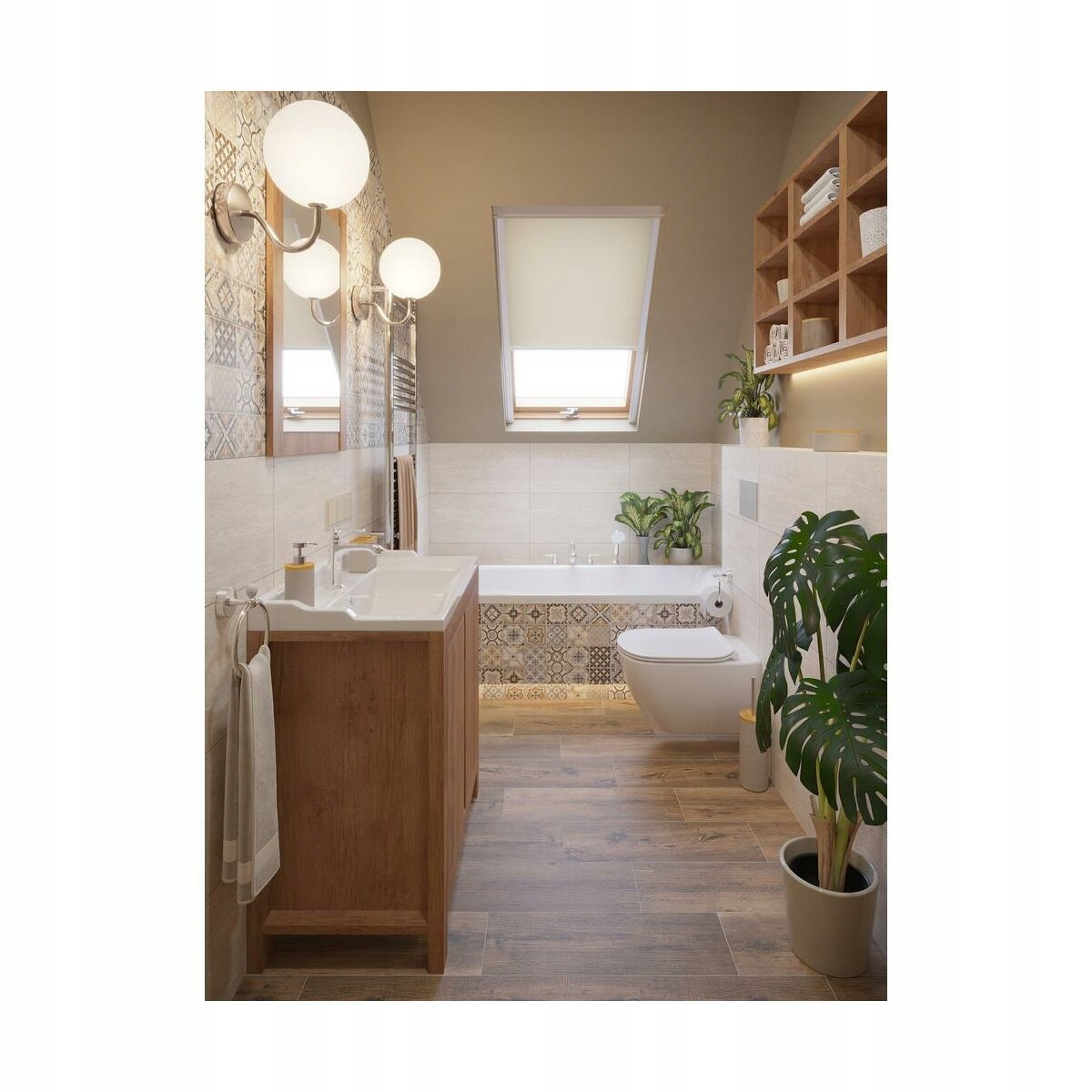 Umywalka ceramiczna 80 cm retro prostokątna Sposób montażu Naszafkowa