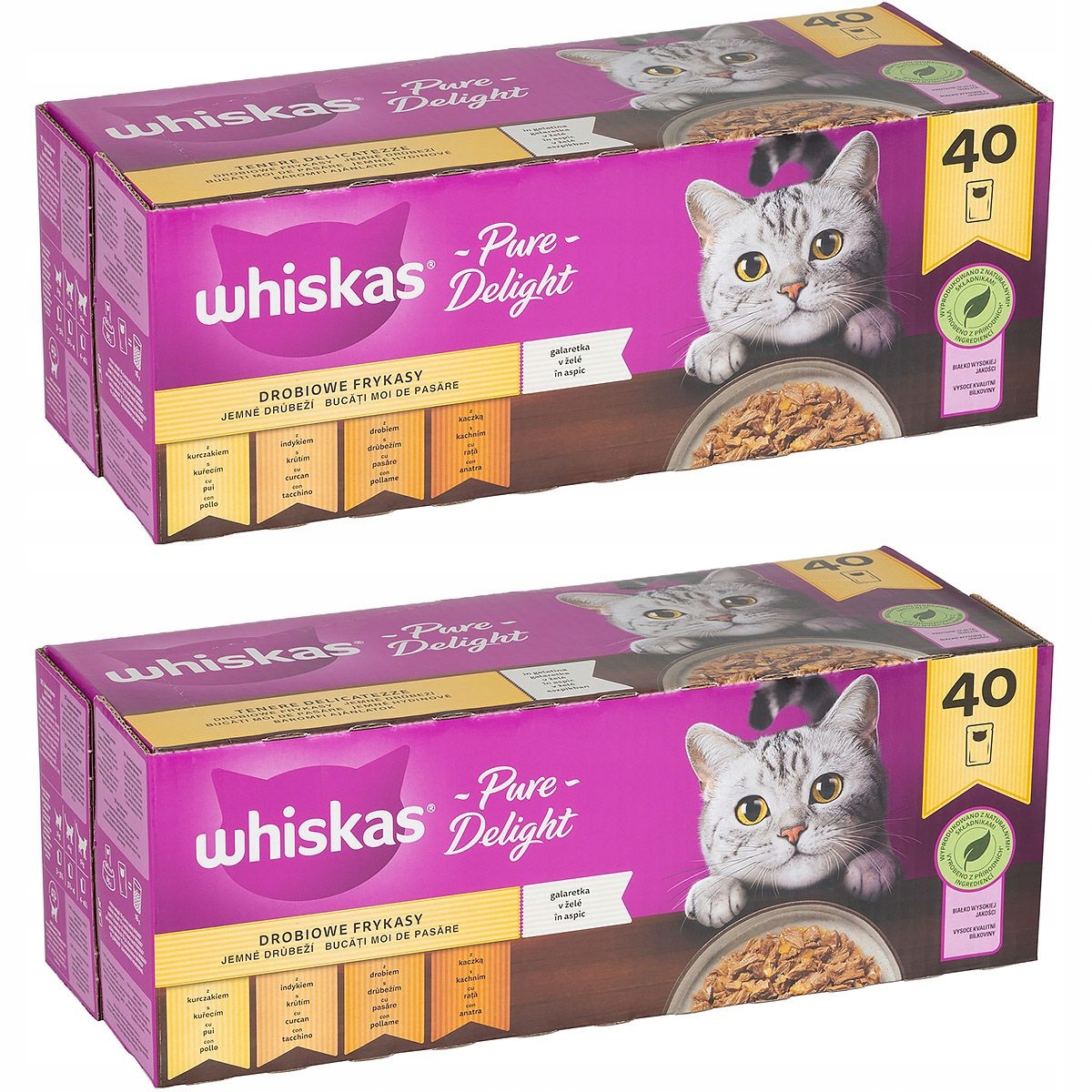 Levně Whiskas mokré krmivo pro kočky Drůbež Kuře v želé 80x85 g