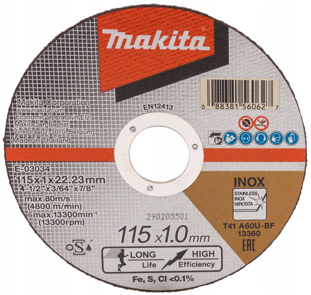

Tarcza Tnąca Do Metalu 115mm E-03034 Makita