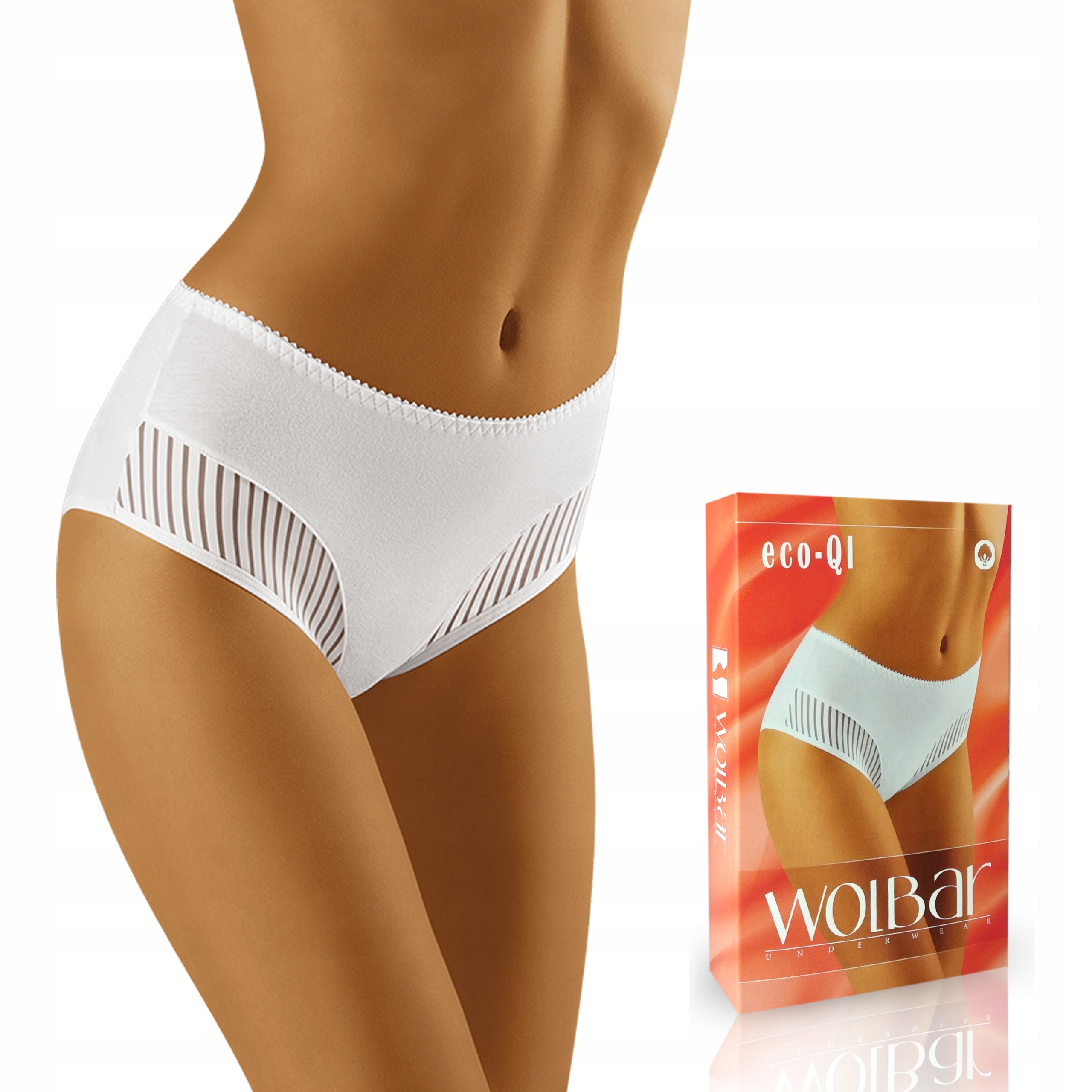 

Wolbar eco-qi Pełne figi z Eco Bawełny biały 2XL