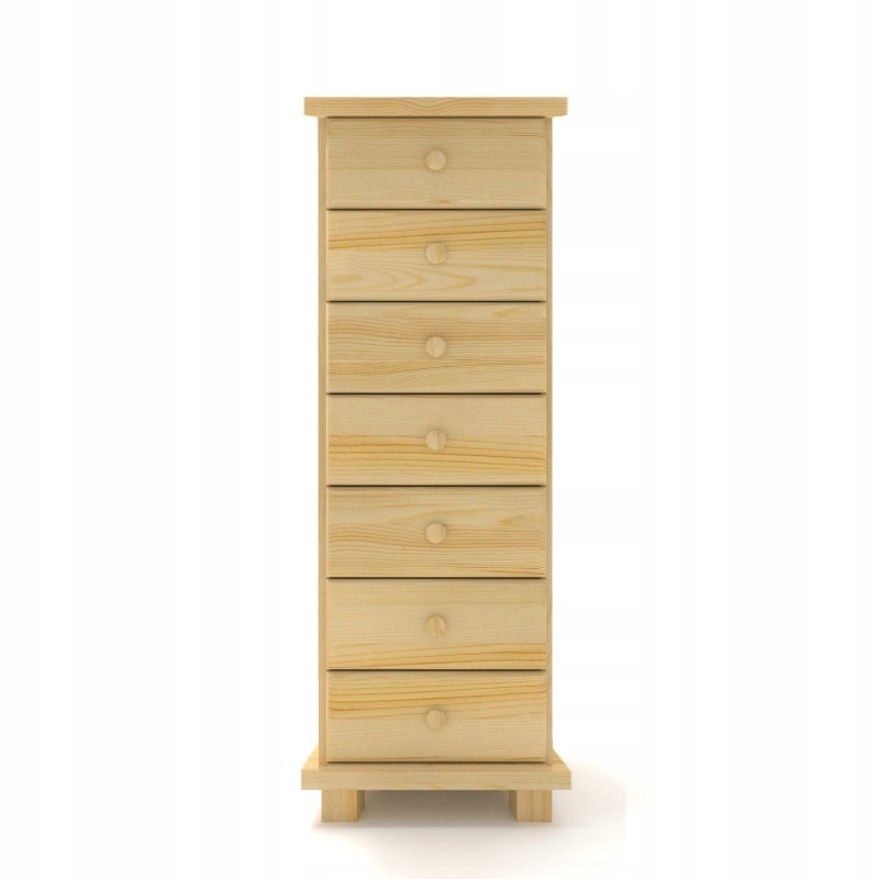 Nowoczesna komoda drewniana sosnowa szuflady słupek wysoka PRODUCENT