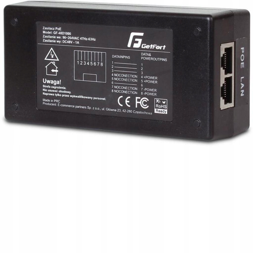 Napájecí Adaptér Poe Getfort GF-48D500 48V 500MA