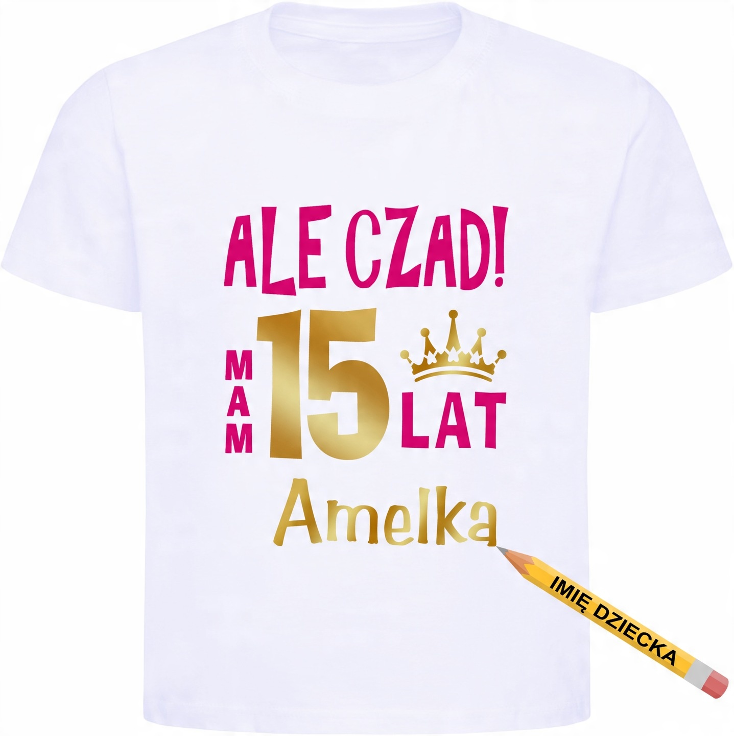 

Koszulka Ale czad mam 15 lat, Imię r.164(L)