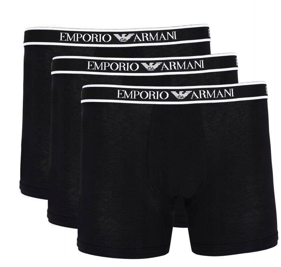 Emporio Armani Boxerky (3 Páry) Černé Černé vel. L