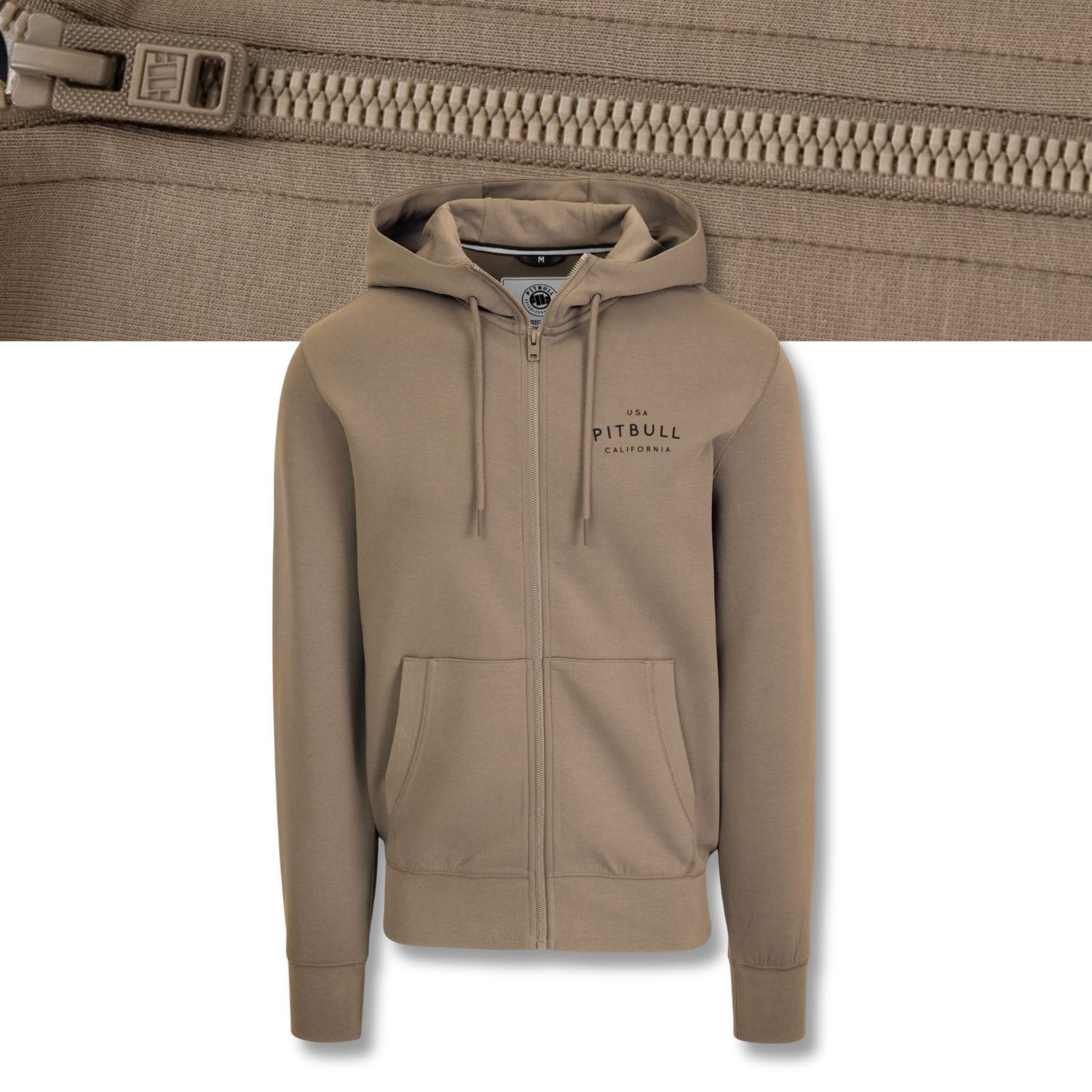 Pánská Rozepínací mikina s kapucí Pitbull Pohodlná tepláková mikina Sampson