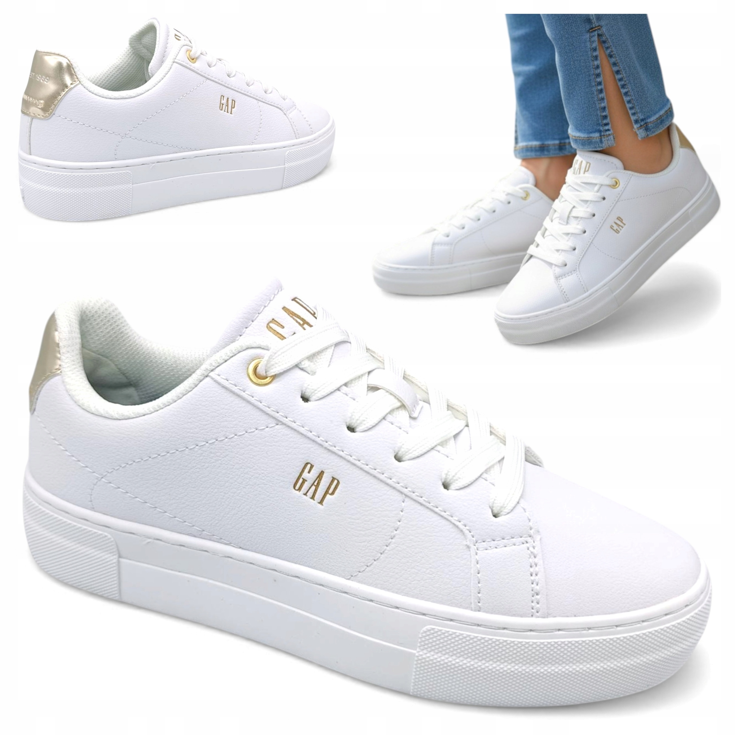 Dámské sportovní tenisky 37 Gap Pohodlné polobotky Šněrovací platforma