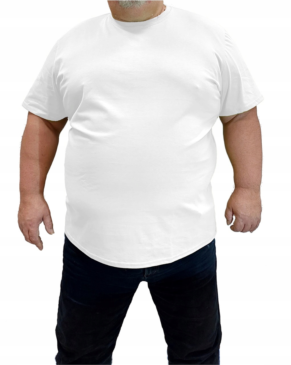 KOSZULKA BAWEŁNIANA MĘSKA FAVORI BIAŁA T-SHIRT 8XL