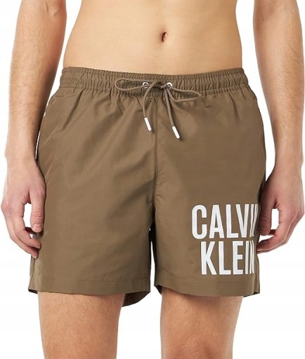 Kraťasy Calvin Klein Medium Drawstring Nettle Velikost M