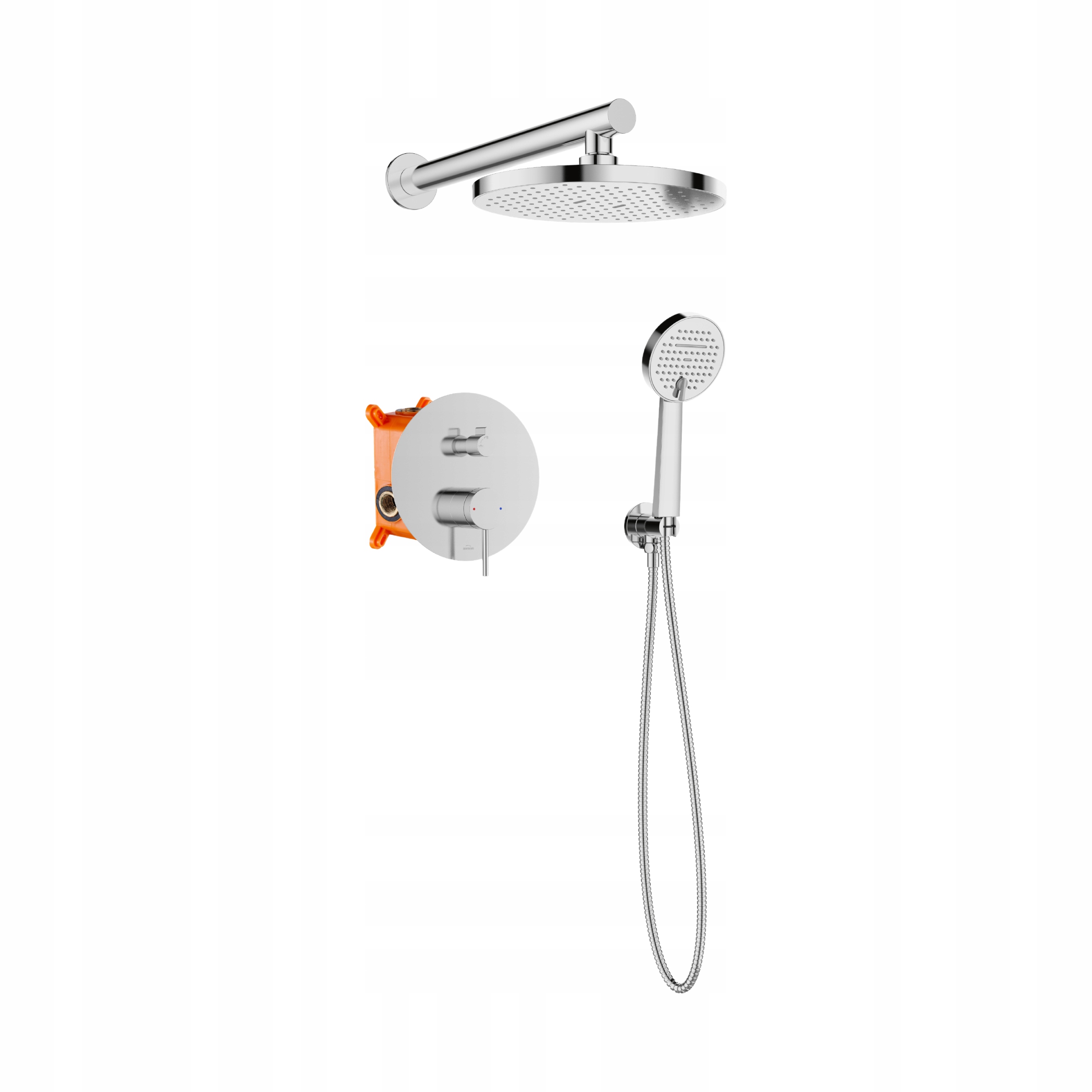 Invena Sada s 2-funkčnou batériou Kalitea chróm, BS-72-001-V.