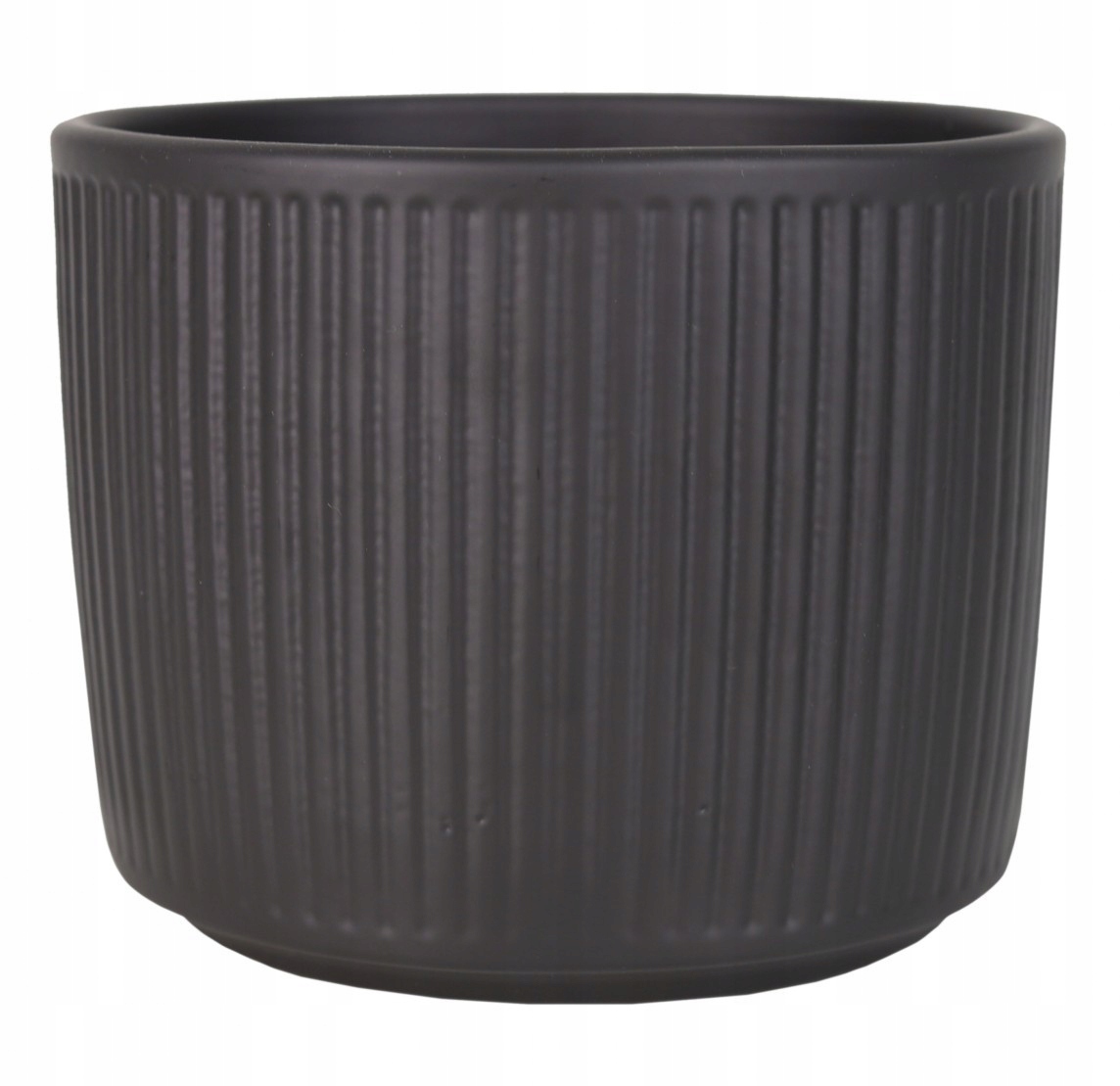 

Osłonka Ø17cm na doniczkę Czarny Mat antracyt Pasy