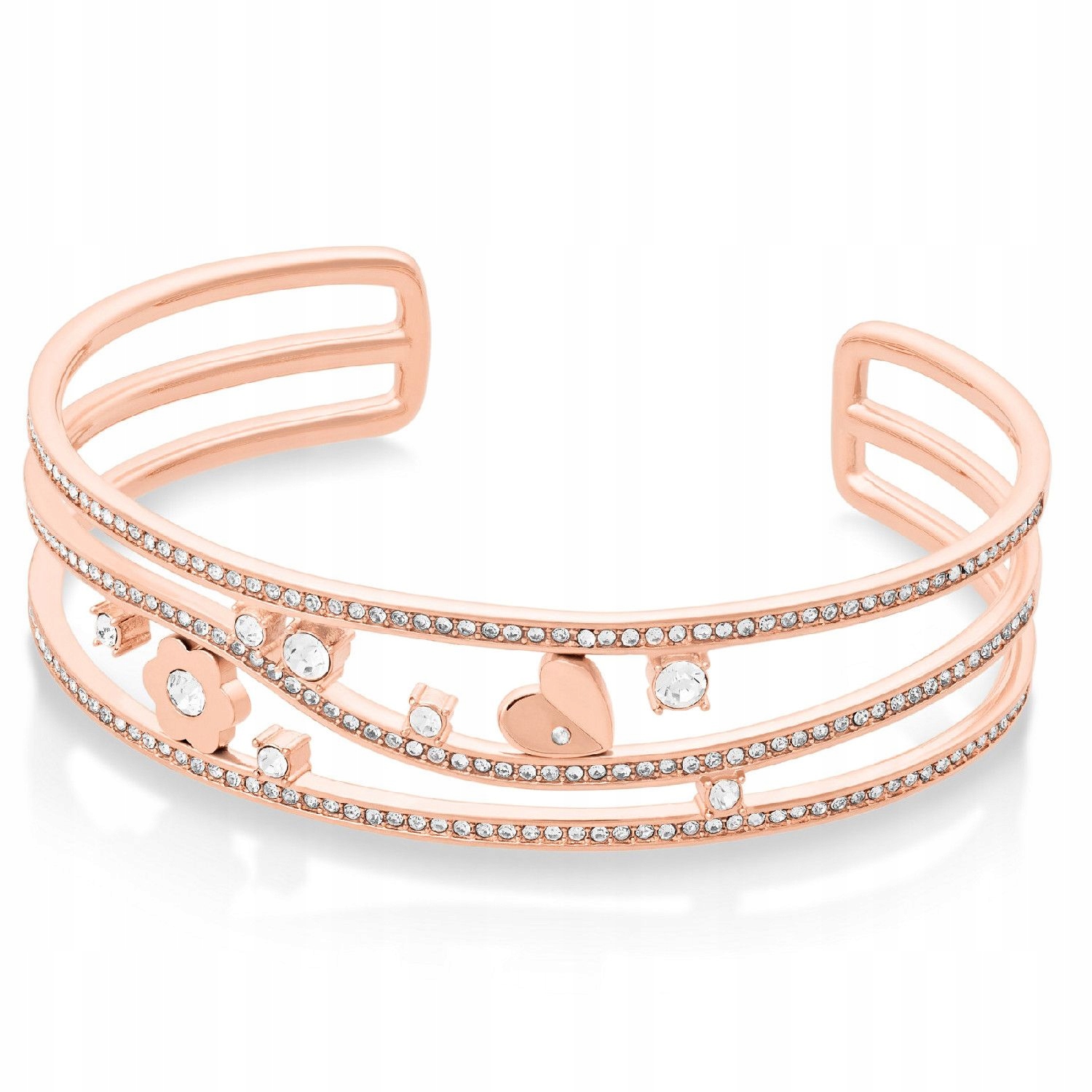 Sztywna bransoletka Michael Kors mankietowa z kryształkami MKJ7156791