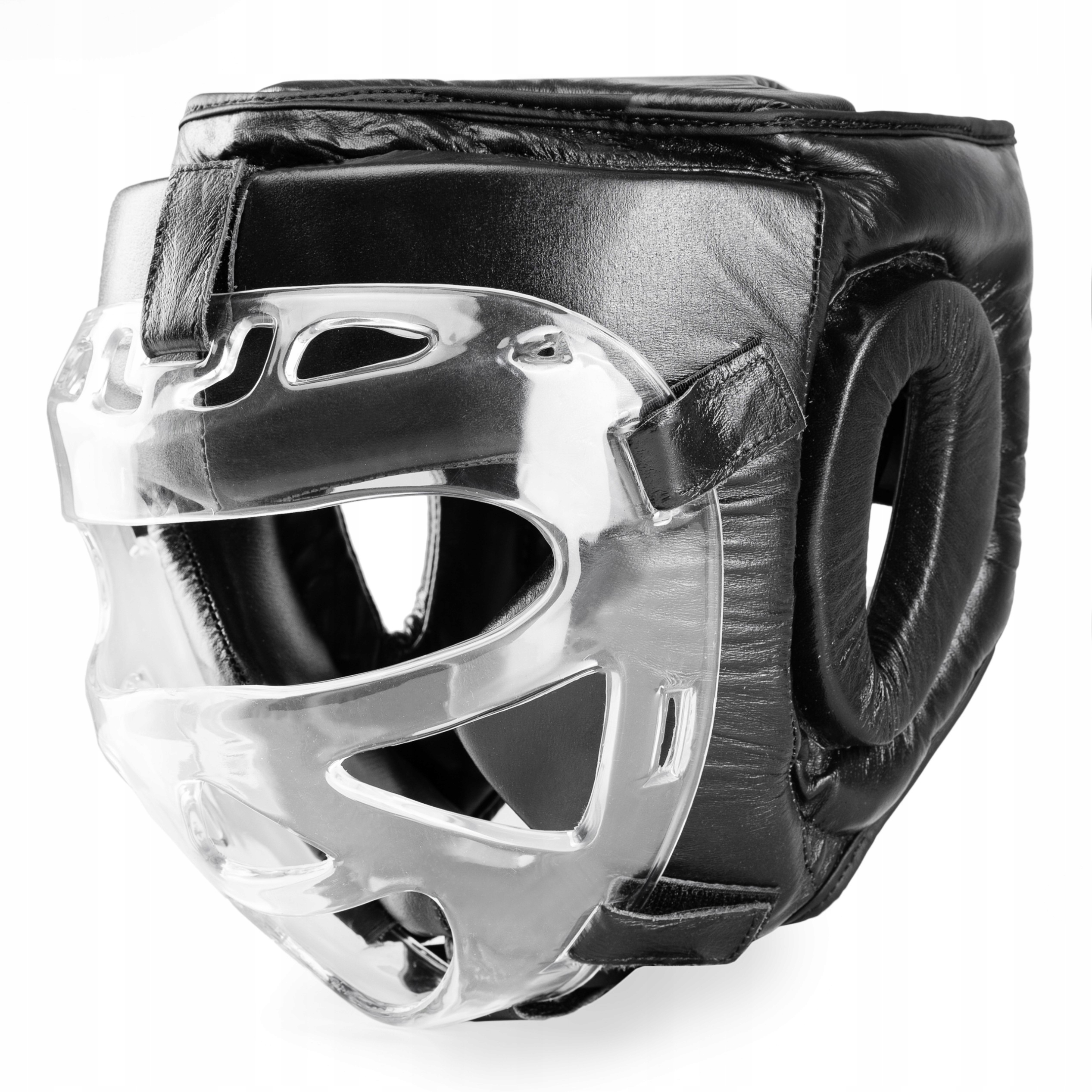 Kask Bokserski Treningowy Z Maską Evolution Skóra