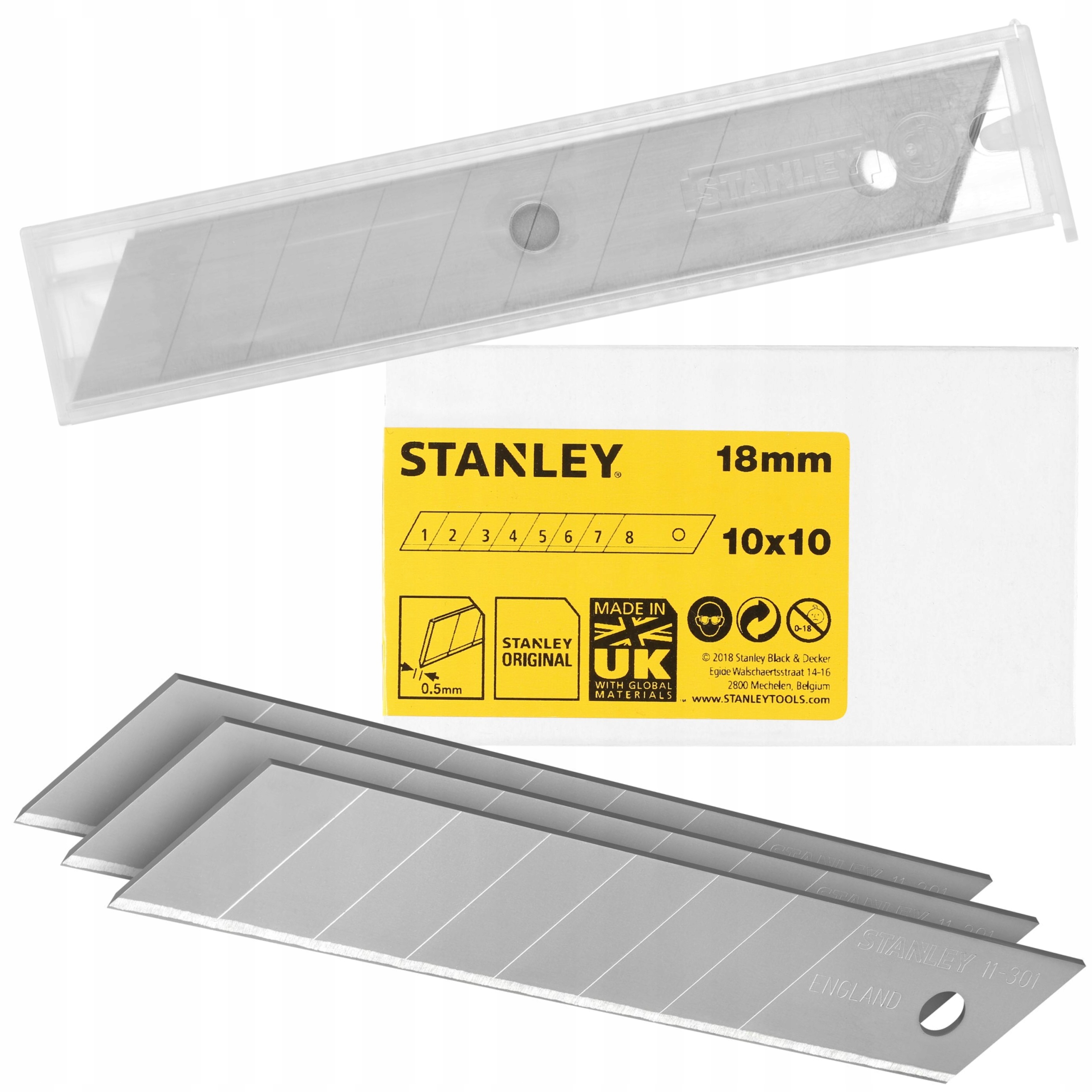 Stanley Odlamovací Čepele Čepele Na Nože 18 mm x 100 Ks