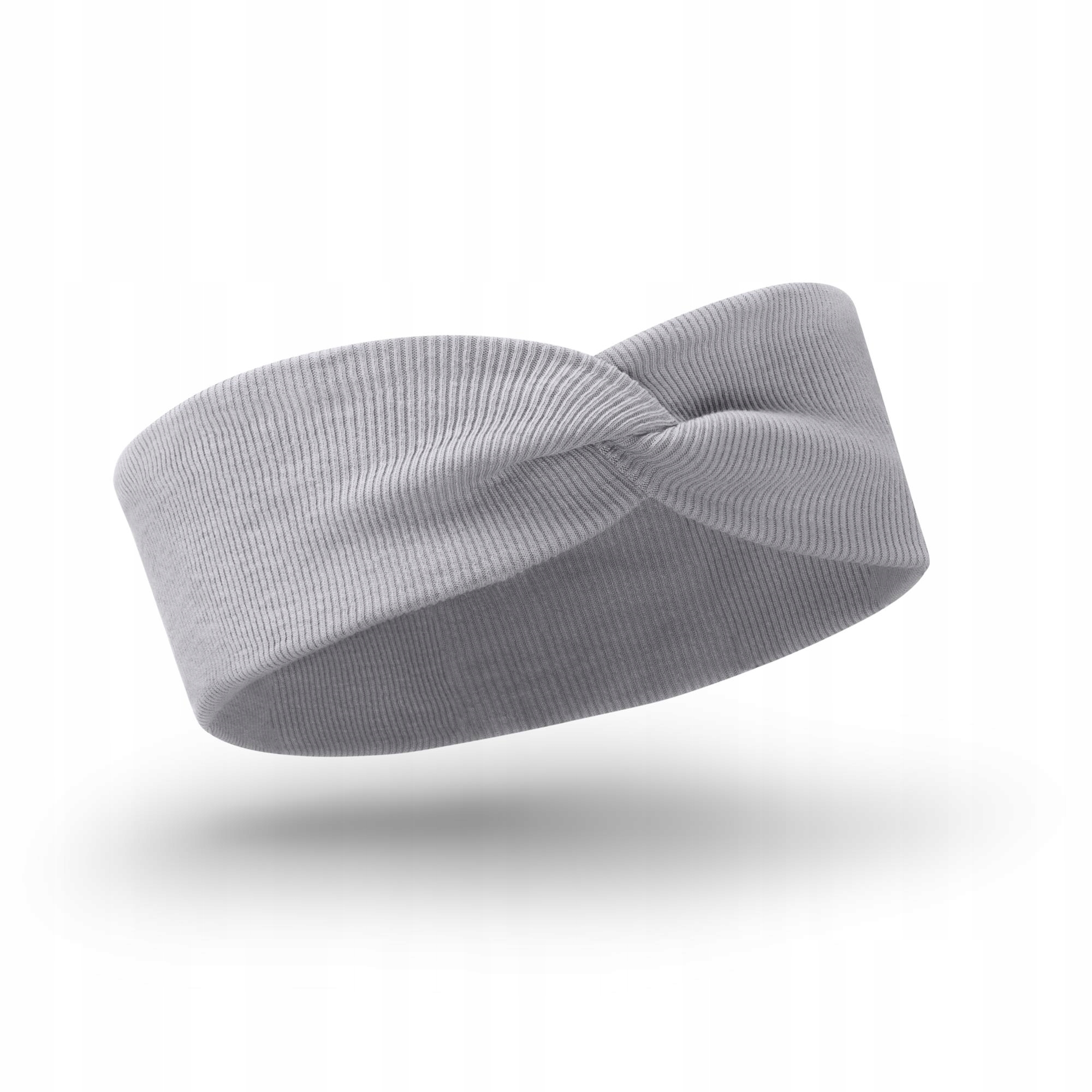 

Opaska dziecięca przeplatana prążek szara