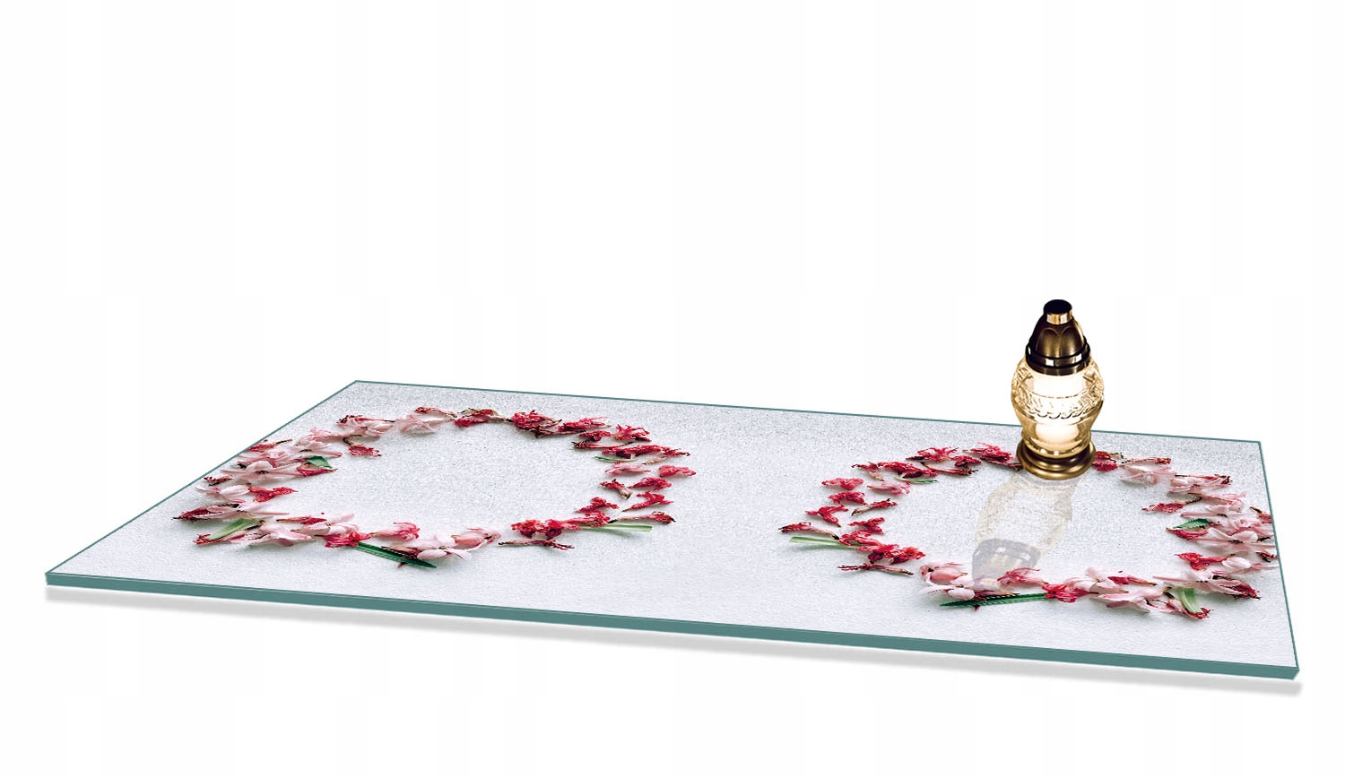 Podstavec Tvrzené Sklo pod Hřbitovní Svíčka na Hřbitov Památník 90x52 cm patky