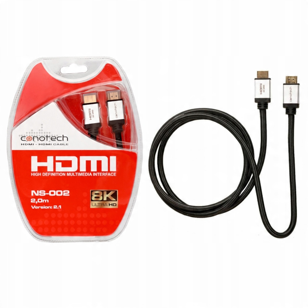 

Kabel Hdmi 2.1 certyfikowany 8K 4K 120Hz Uhd 2m