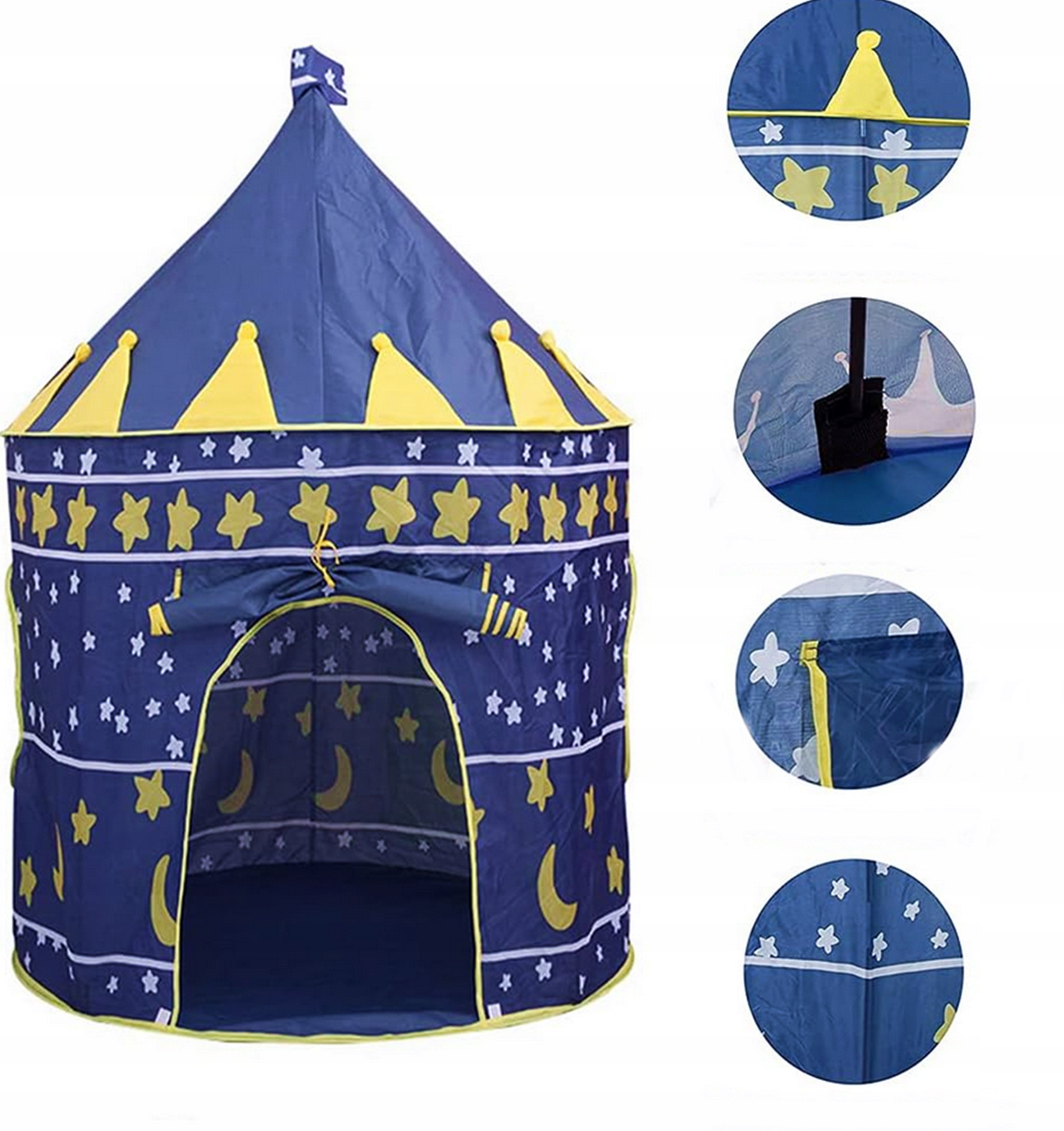 NAMIOT DOMEK DLA DZIECI ZAMEK PAŁAC DO OGRODU DOMU Z OKIENKAMI 135X105 CM Rodzaj zamek, pałac