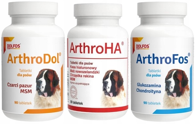 Levně Sada vitamínů a minerálů pro psa ArthroDol ArthroHa ArthroFos 3x90 tab