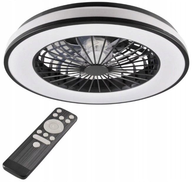 Lampa sufitowa żyrandol Led z wentylatorem wiatrakiem i pilotem 3000K-6500K