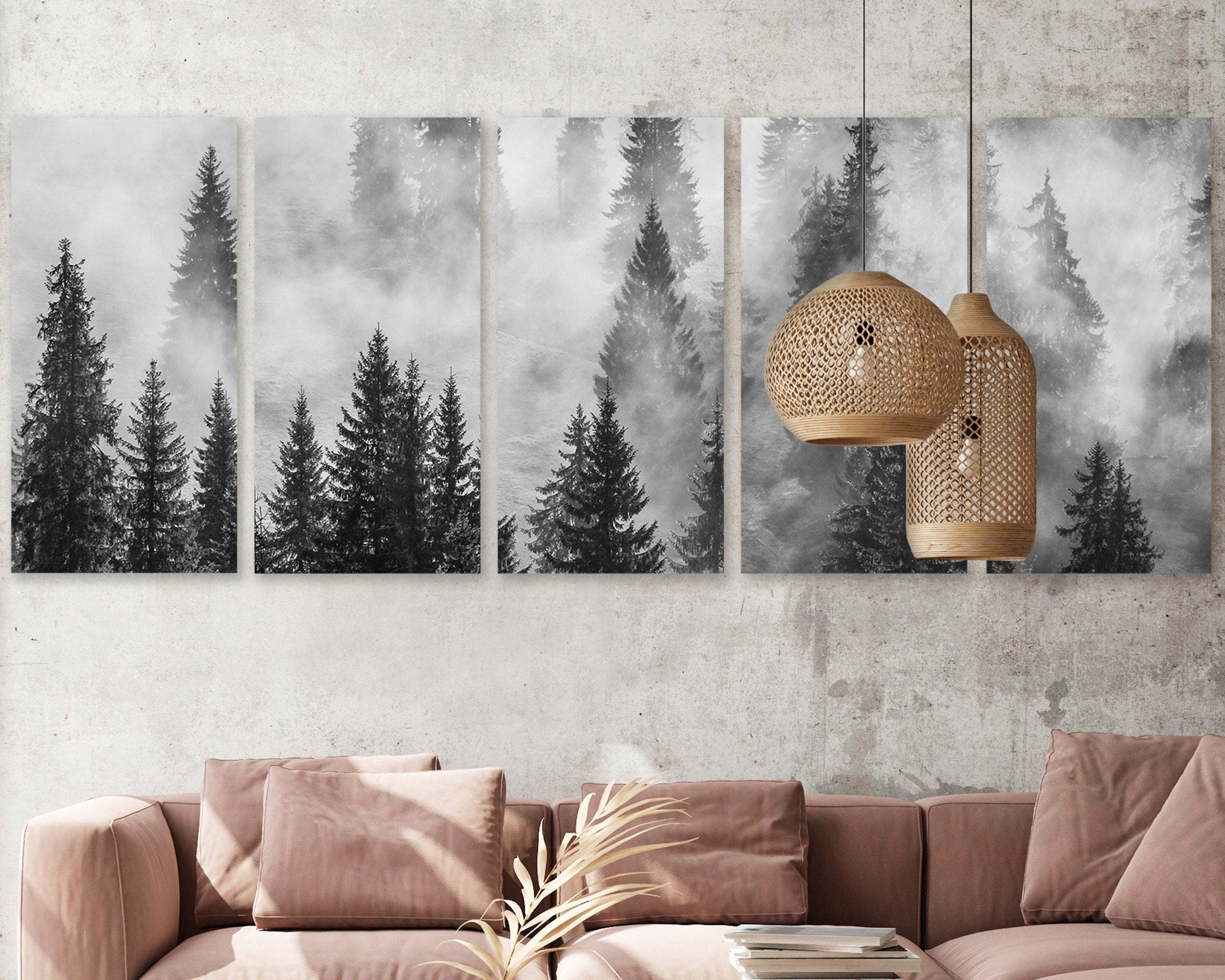 

Las Obrazy Wielopanelowe 5 Części 80x200 cm