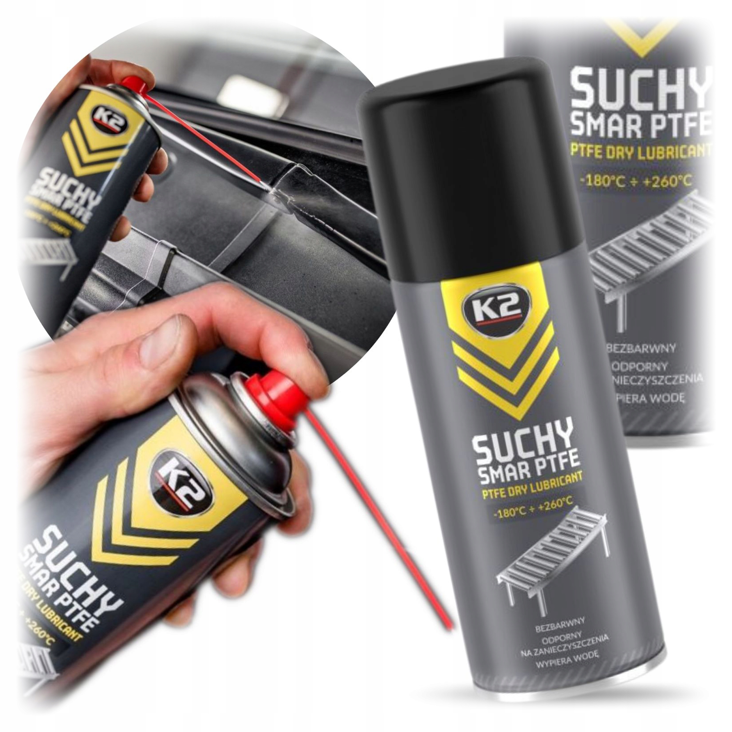 Suchy Smar K2 Spray z Teflonem PTFE W120 400ml