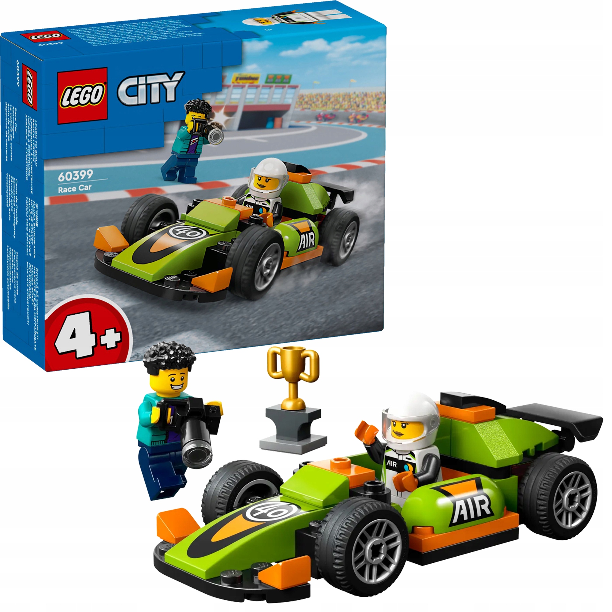 Lego City 60399 Zielony samochód wyścigowy+ torba papierowa Lego r. S mała