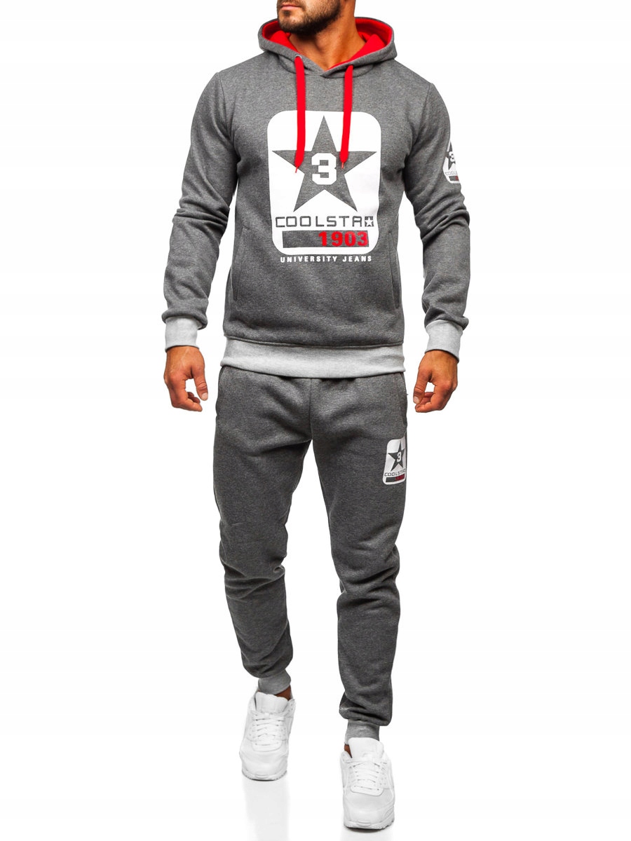 

Dres Męski Z Kapturem Grafitowy 8C59 Denley_xl