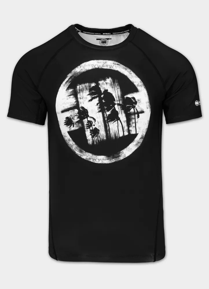 Pánský krátký Rashguard Pitbull – technické tréninkové tričko Logo Palms