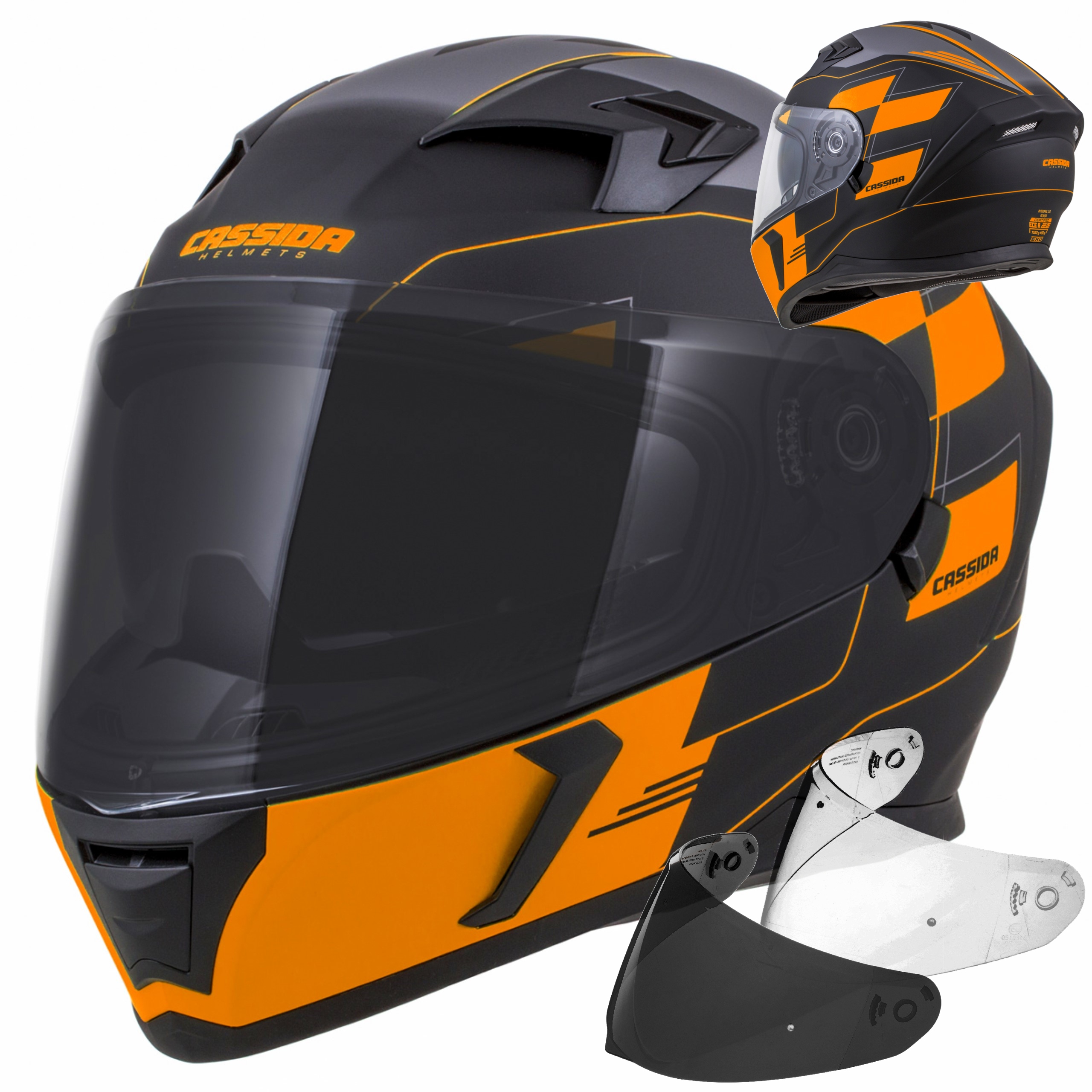 KASK MOTOCYKLOWY CASSIDA 3.0 ROX +CZARNA SZYBA XXL