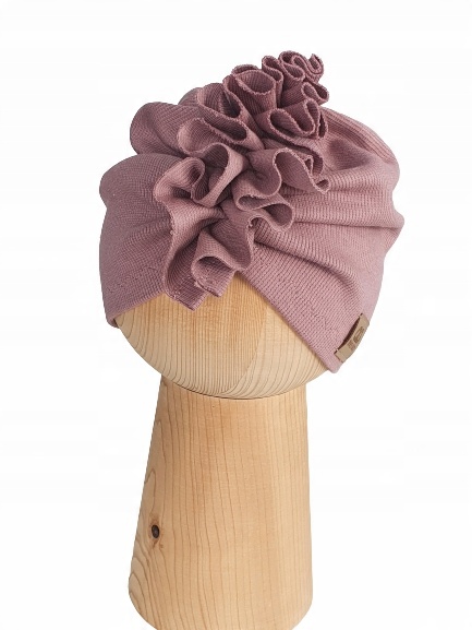 

Czapka Dla Dziecka Turban, Prążek, Fiolet, 44-47cm
