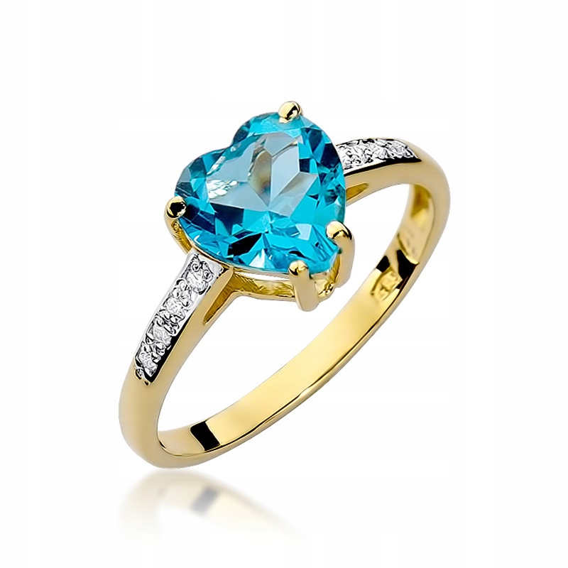 

Złoty Pierścionek Zaręczynowy 585 Topaz 1,20 ct