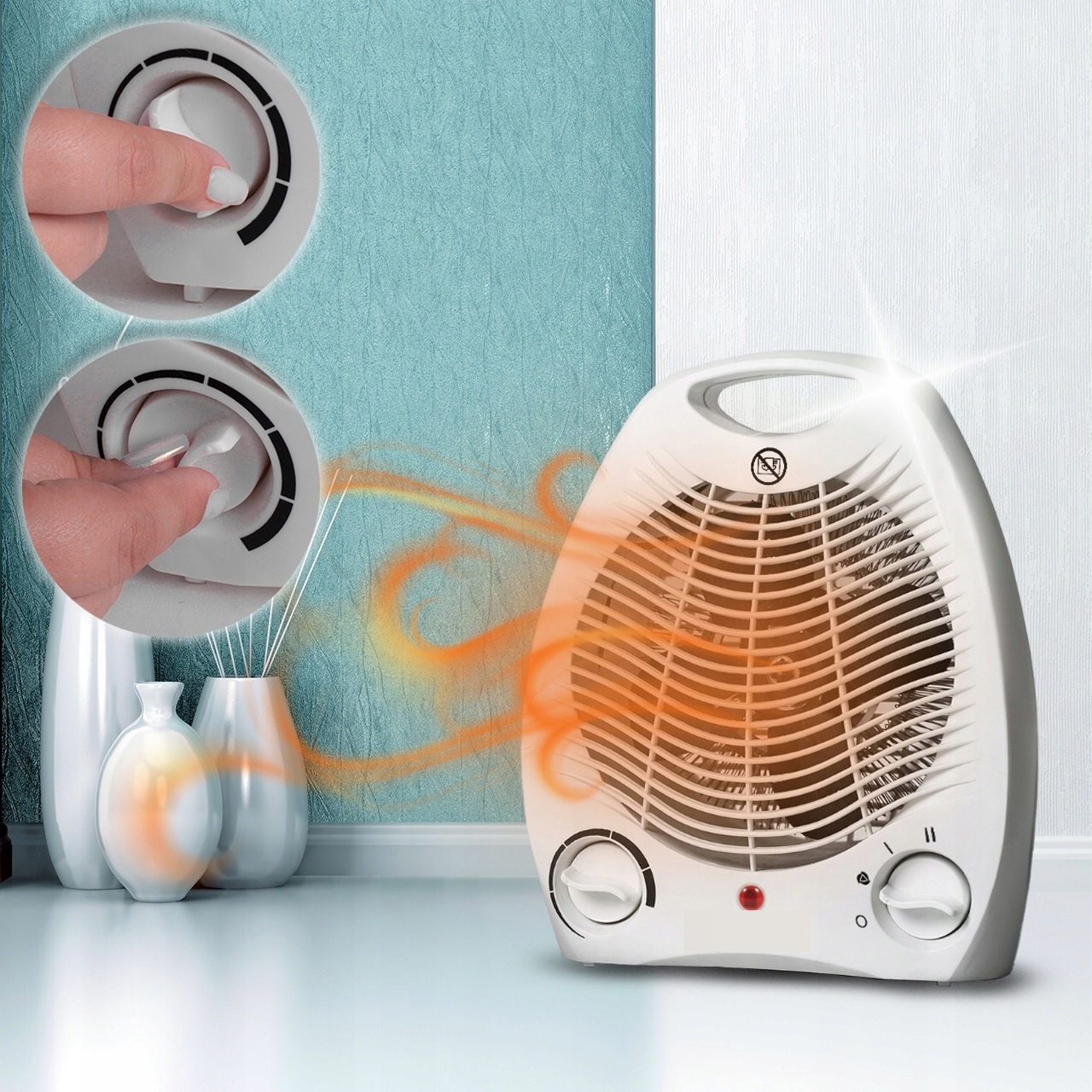 FARELKA TERMOWENTYLATOR GRZEJNIK ELEKTRYCZNY 2000W PRZENOŚNA MOCNA Marka Azaris