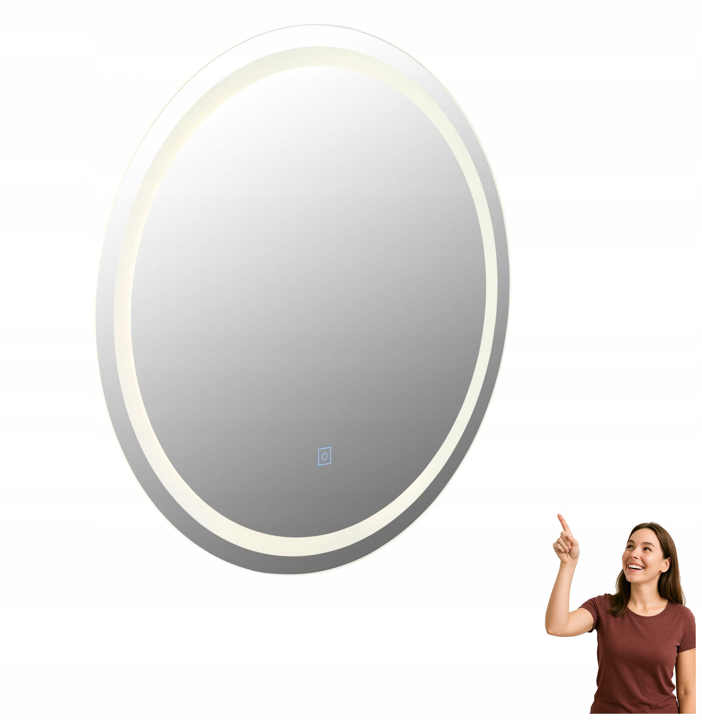 Okrúhle zrkadlo s Led osvetlením 10 W a vypínačom Rivas 84033 Globo