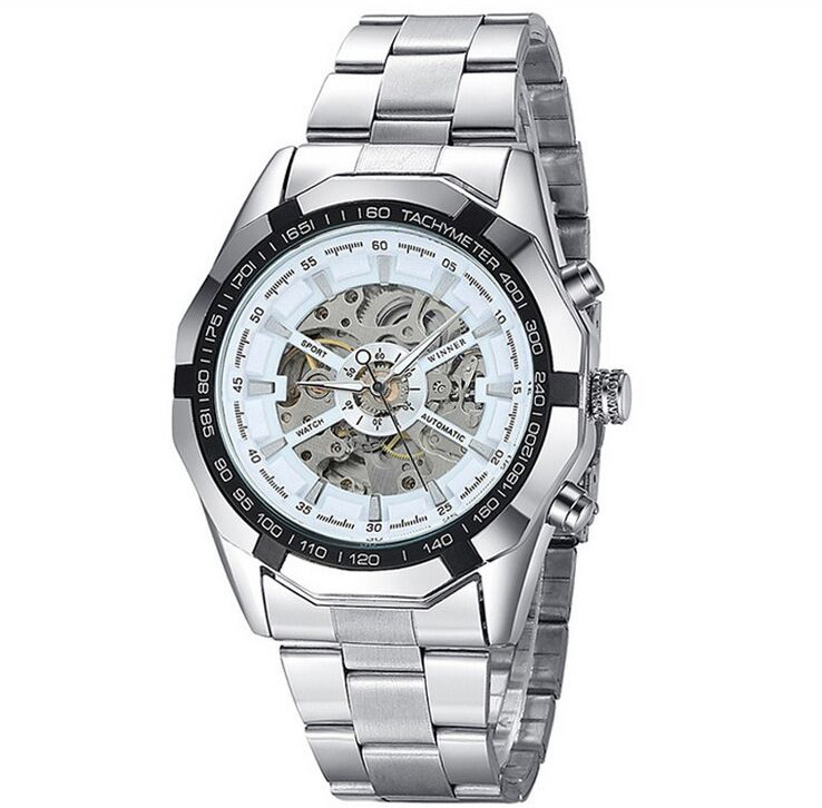 ZEGAREK MECHANICZNY MĘSKI AUTOMATYCZNY STALOWY LUKSUSOWY WINNER + PUDEŁKO Marka Inna marka