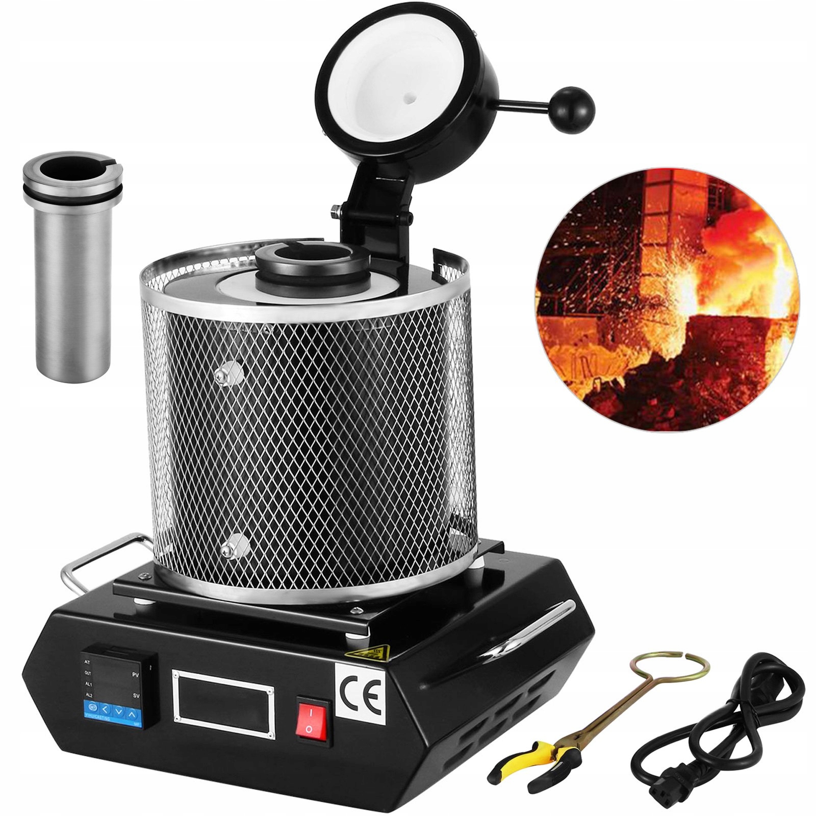 Digitální tavicí Kamna kovy 3 kg 1400 W 1150 °C zlatá stříbro
