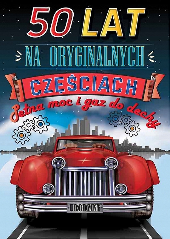 

Ogromna Kartka XXL z Życzeniami na 50 Urodziny