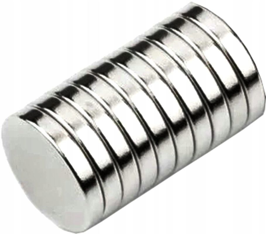 

Magnes Neodymowy Walcowy Mocny 10 Szt 10 × 2 MM