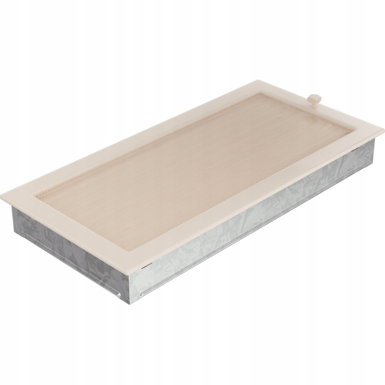 Krémová větrací krbová mřížka s žaluzií 22x45