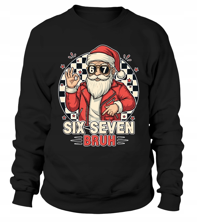 Pánská Mikina Six Seven Bruh L Černá Dárek 67 Six Seven Něho Chlapa