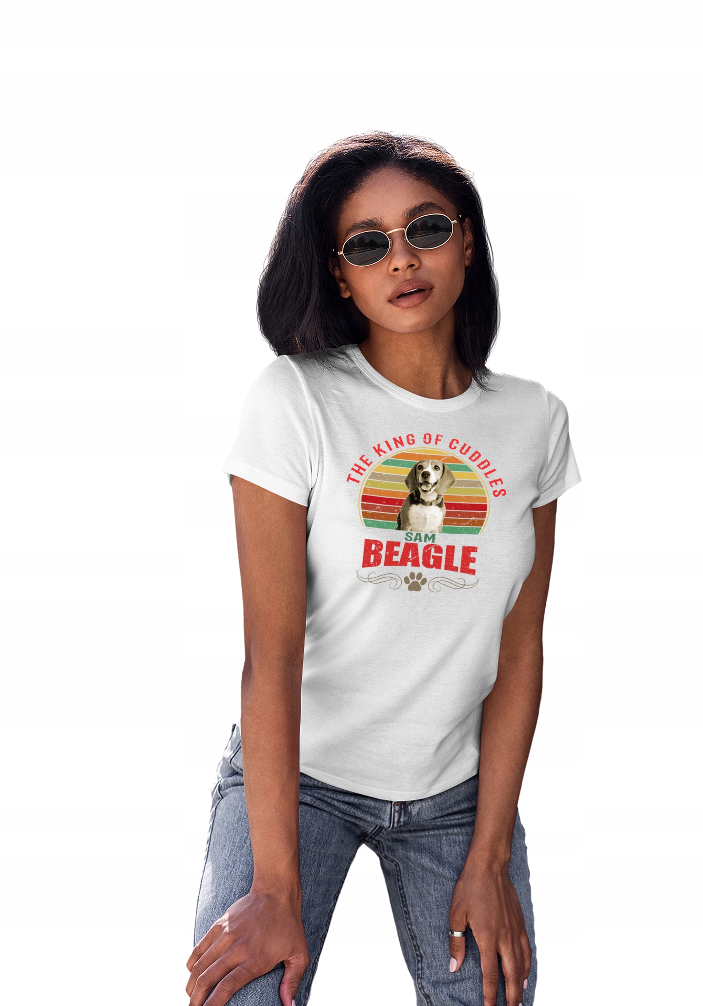 KOSZULKA DAMSKA MÓJ PIES RASA BEAGLE IMIĘ TSHIRT Marka inna