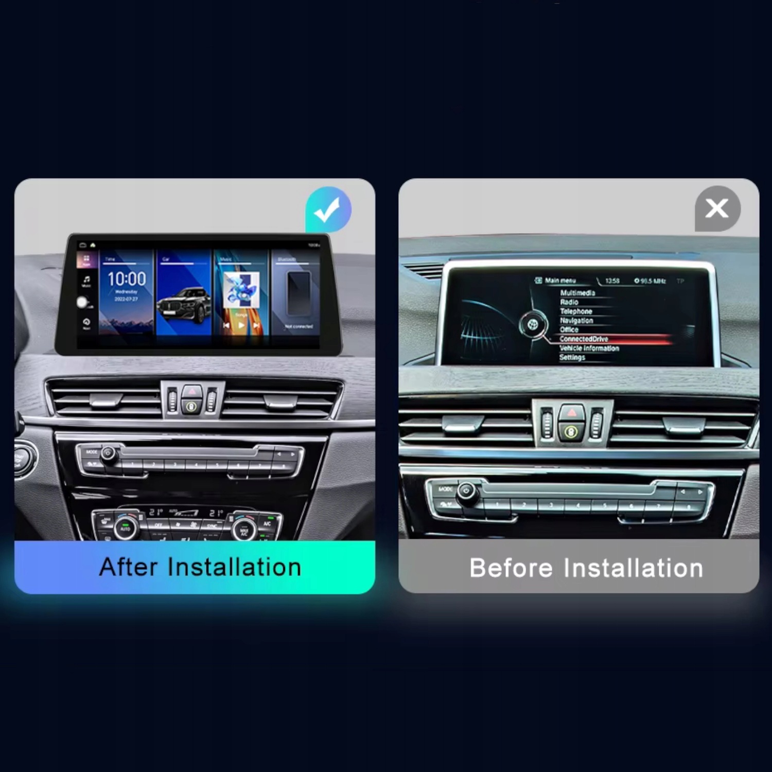 Radio Android do BMW X1 F48 X2 F49 (2013-2020) NBT 12.3 cal 8+128 GB