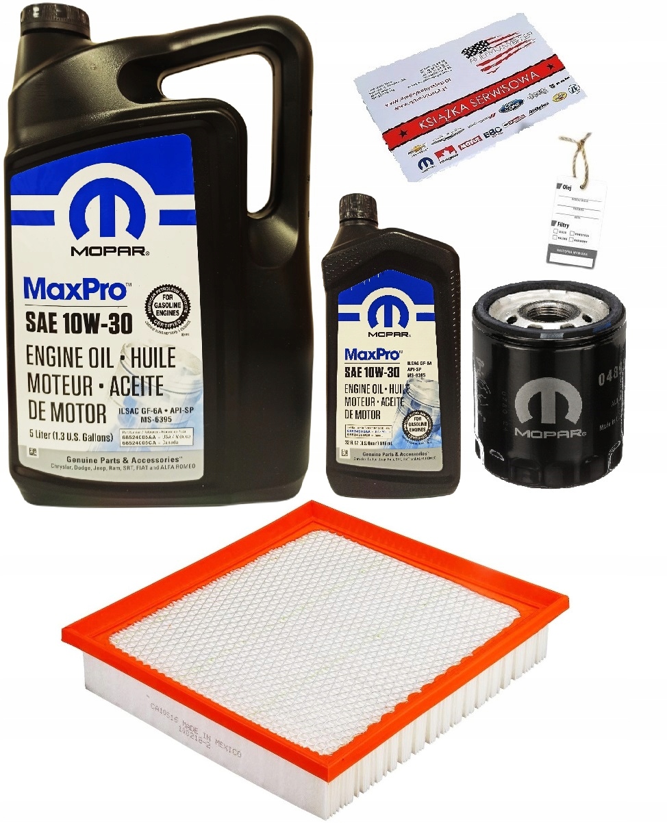 MOPAR 10W30 + FILTRY DODGE JOURNEY 3,5 2009-2010