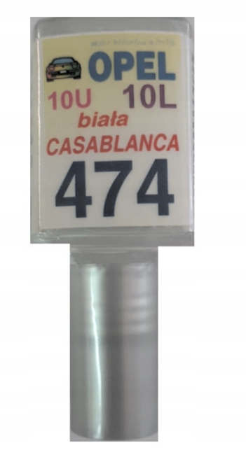 Zaprawka do rys 10ml Opel 474 10L 10U Biały Casablanca