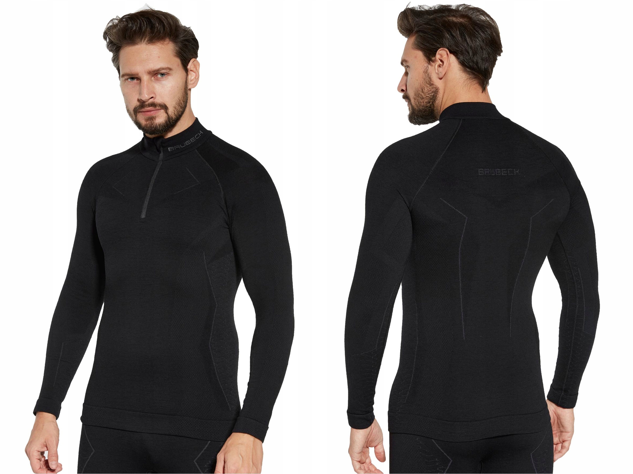 Bluza męska termoaktywna ciepła Brubeck Extreme Merino czarna M
