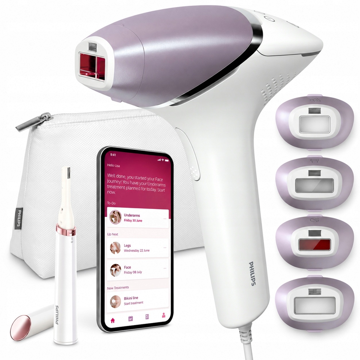 Depilátor Ipl Philips Lumea 8000 BRI949/00 SmartSkin 4 nástavce zastřihovač