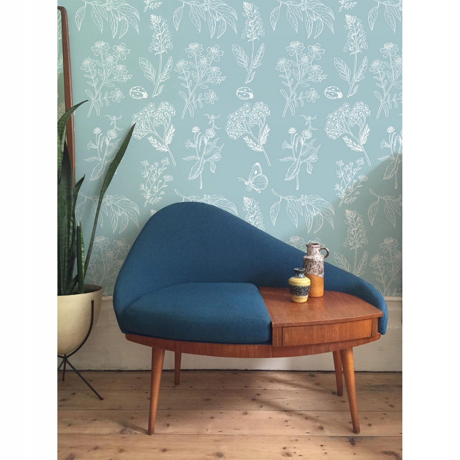 

Tapeta flizelinowa Kwiatowy biały kontur 416x254cm