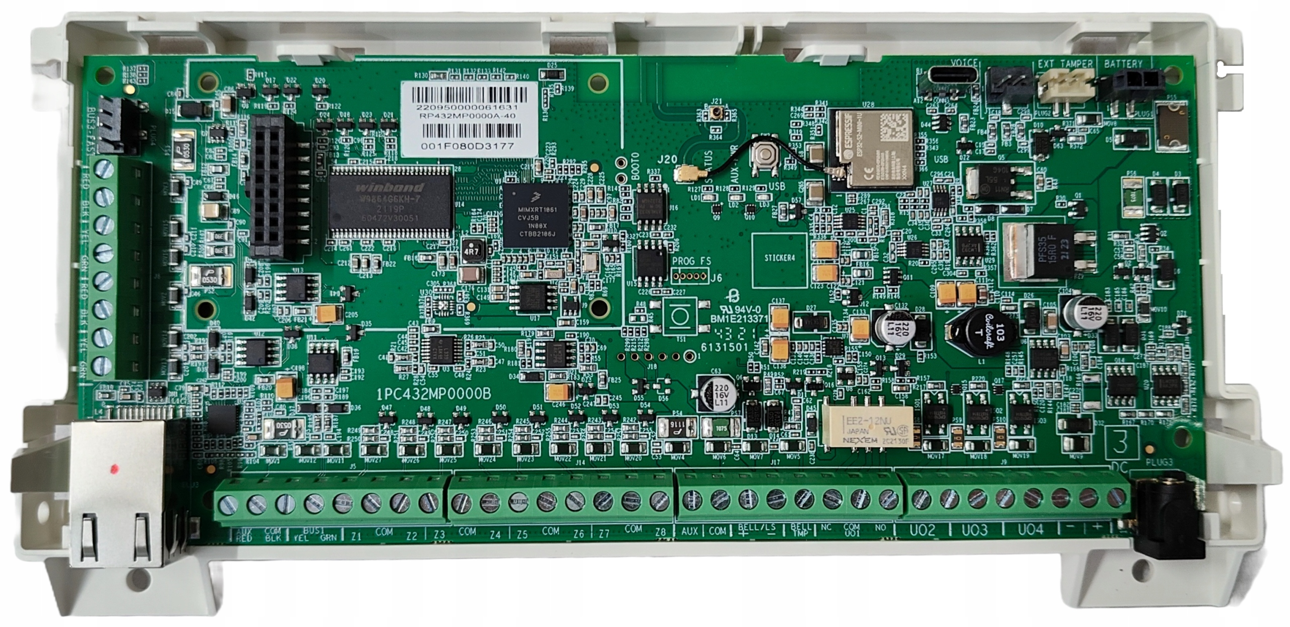 RP432MP PŁYTA CENTRALI ALARMOWEJ LIGHTSYS PLUS WBUDOWANE Wi-Fi IP RISCO Kod producenta RP432MP0000A