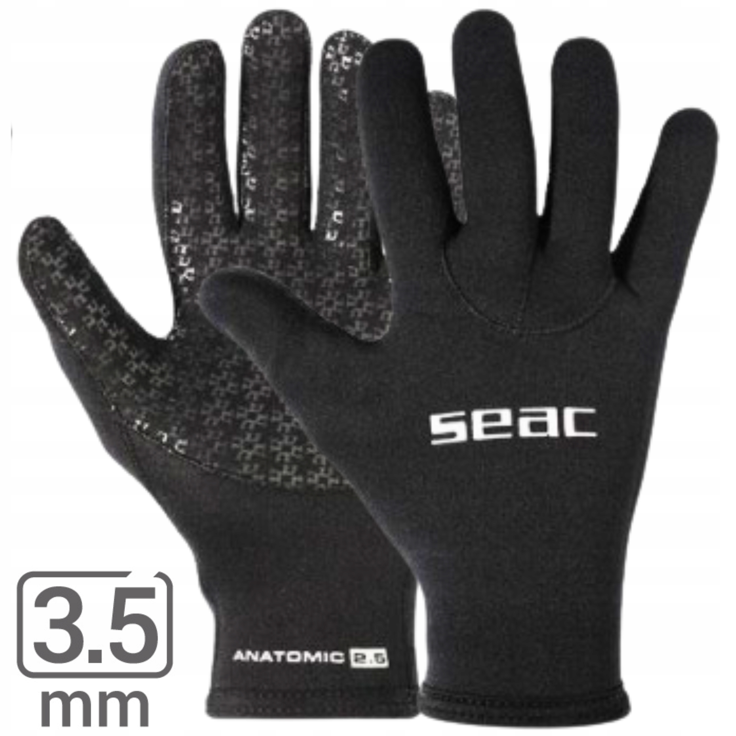 Neprenowe rękawice do nurkowania cienkie Seac Anatomic 3 mm Xs